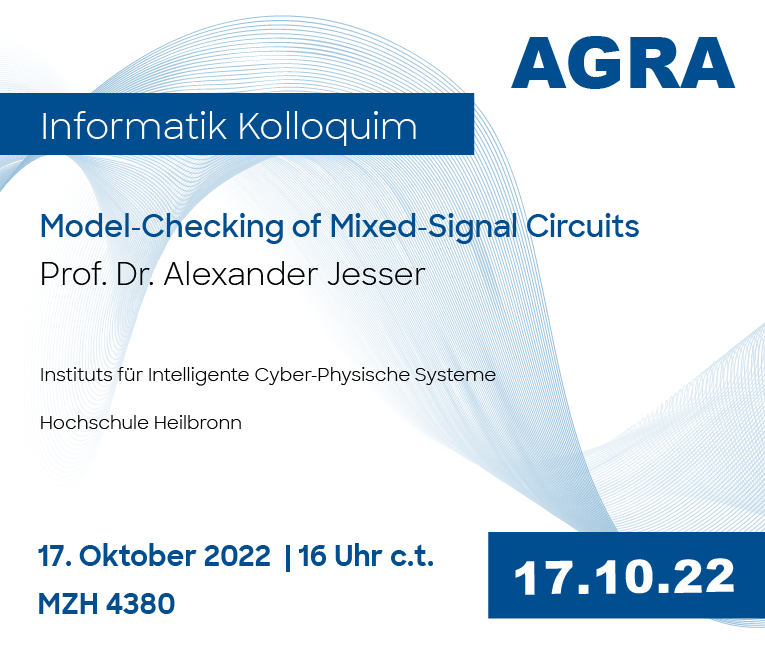 Kolloquium | Model-Checking of Mixed-Signal Circuits
